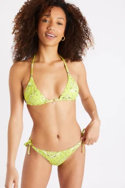 Bikini imprimé bandanas coloris anis Rico & Lina Benita