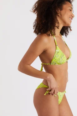 Bikini imprimé bandanas coloris anis Rico & Lina Benita