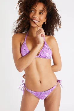 Bikini imprimé bandanas coloris lilas Rico & Lina Benita