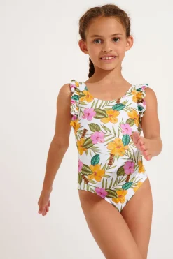 MAILLOT 1 PIECE Blanc M TUNES TORTUGA