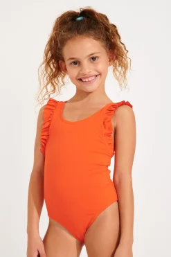 MAILLOT 1 PIECE Orange M TUNES COLORSUN