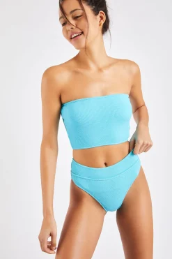 Maillot de bain 2 pièces bleu Nolo & Manha Scrunchy