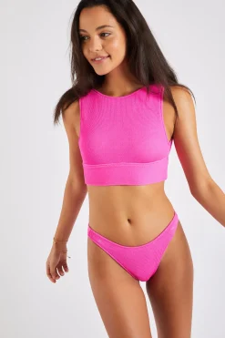 Maillot de bain 2 pièces rose Maleo & Naida Scrunchy