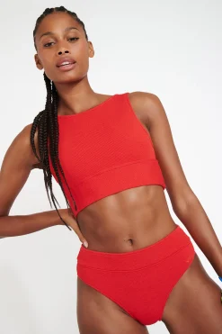 Maillot de bain brassière orange MALEO & MANHA SCRUNCHY