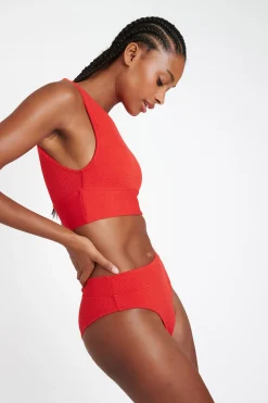 Maillot de bain brassière orange MALEO & MANHA SCRUNCHY