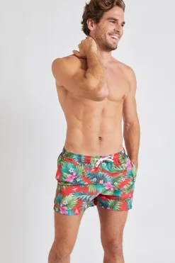 Short de bain Rouge RUBEN MAHALOMEN