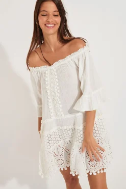 TUNIQUE BEACHWEAR Ecru DALYA SPELLY