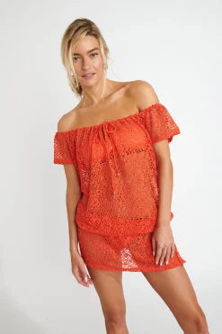 TUNIQUE BEACHWEAR Orange JAMES SEETHROUGHT